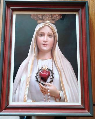 Quadro MADONNA DI FATIMA misura cm. 39 x 30