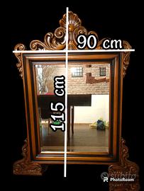 specchio antico color legno 90 x 115