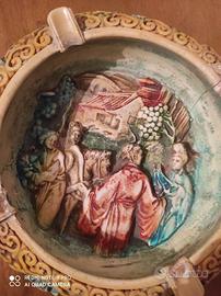 🏺 Portacenere vintage in ceramica decorata 🏺