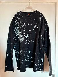 OAMC paint splatter print sweatshirt in balck