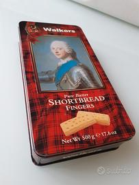Scatola di latta Walkers biscotti scozzesi 1996