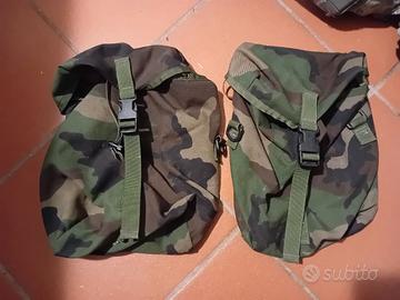2x tasche militari sustainment pouch woodland