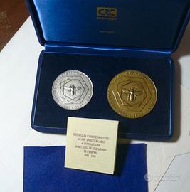 Lotto 2 Medaglie CR Cesena Argento 50mm Bronzo 60m
