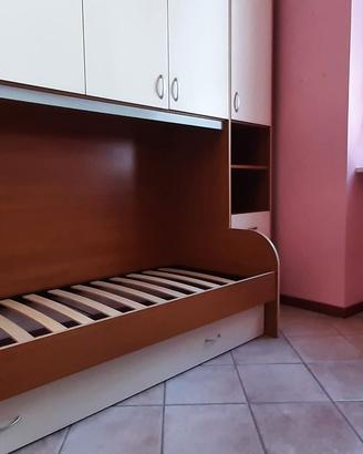 Cameretta a ponte doppio letto misure H250x247x90