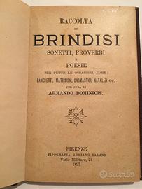 RACCOLTA DI BRINDISI Antico libro del 1897