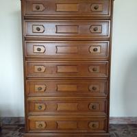 Cassettiera settimino in legno anni'70