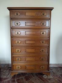 Cassettiera settimino in legno anni'70
