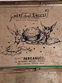 VECCHIA SCATOLA IN LATTA PANE DEGLI ANGELI VINTAGE
