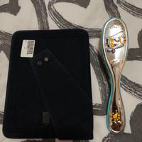 cornice argento +portaposata+spazzola neonato 