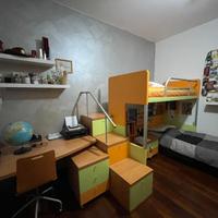 Camera completa letto a castello con scrivania