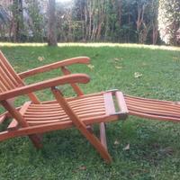 sdrai in teak da giardino , 1 coppia