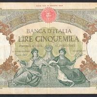 Banconota lire 5000 del 1961