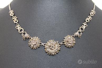 Collier argento marcasite stile Art Deco