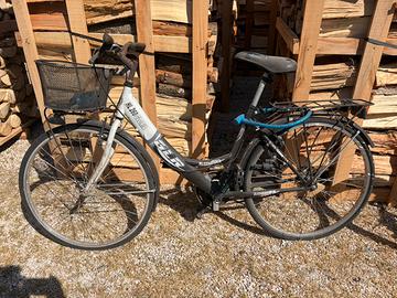 Bicicletta city bike con cestino