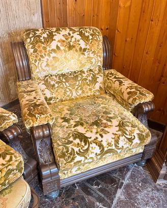 Divano + poltrone velluto - Stile barocco piemonte