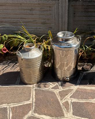 Fusti in acciaio inox 50L + 25L - olio e alimenti