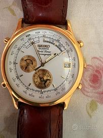 Seiko Quartz World Timer Chronograph 6M15-7080