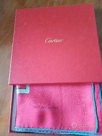 CARTIER foulard donna in seta nuovo ORIGINALE con