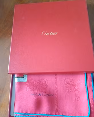 CARTIER foulard donna in seta nuovo ORIGINALE con
