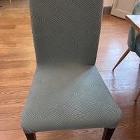 4 sedie IKEA HENRIKSDAL con fodera verde