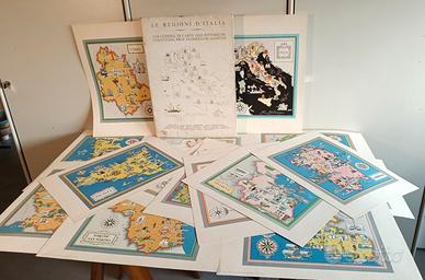regioni d'italia, mappe anni 60