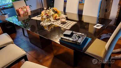 Tavolo in cristallo per sala da pranzo 200x110