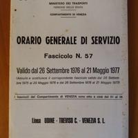 Libro Ferrovie Treni Orario Servizio FS anni '70
