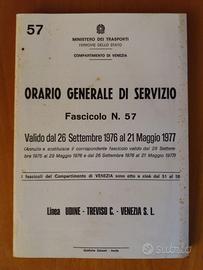 Libro Ferrovie Treni Orario Servizio FS anni '70