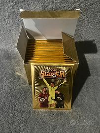 Box dorato 15 pacchetti carte calcio sigillati