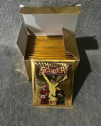Box dorato 15 pacchetti carte calcio sigillati
