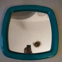 specchio vintage anni 70 quadrato, plastica cm 53