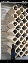 porta bottiglie di vino in  legno, brevettato 