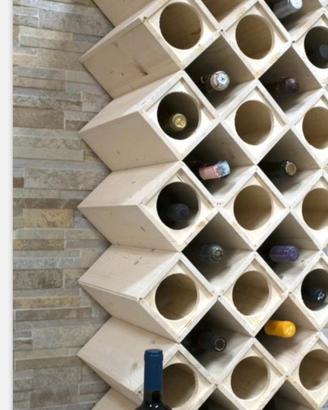 porta bottiglie di vino in  legno, brevettato 