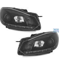 FARI VOLKSWAGEN VW GOLF 6 08-12 DRL FONDO NERO