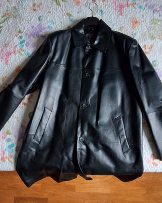 Cappotto uomo al ginocchio vera pelle !