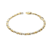 Bracciale uomo realizzato oro giallo e bianco 18kt