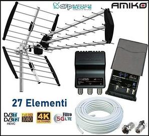 Kit Antenna Tv Esterna Digitale Terrestre UHF
