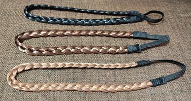 Fascetta Elastica con Treccia Stile Hippie 3 PEZZI