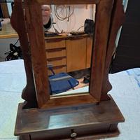 Specchierina in legno massello noce e rovere 