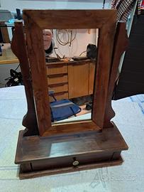 Specchierina in legno massello noce e rovere 