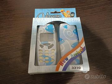 Cover vintage Virtuoso Nokia3310 azzurra con pesci