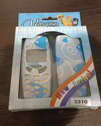 Cover vintage Virtuoso Nokia3310 azzurra con pesci