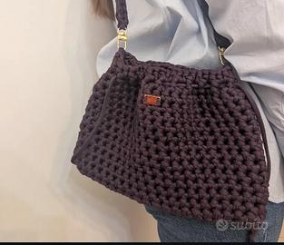 borsa a sacchetto viola