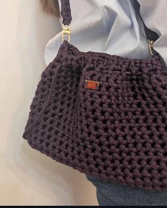 borsa a sacchetto viola