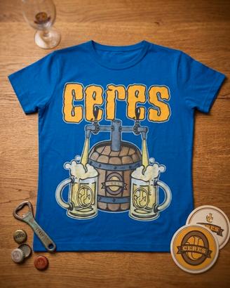 T-shirt originale Ceres – Grafica Beer & Barrel 🍺