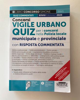 Concorsi Simone vigile urbano quiz XXVIII edizione