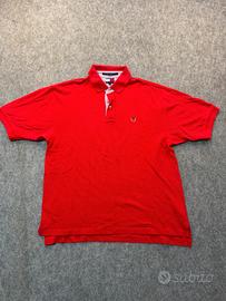 Polo vintage Tommy Hilfiger rossa XL
