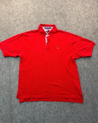 Polo vintage Tommy Hilfiger rossa XL