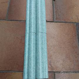 Listelli ceramica mezzo toro verde gocciolato 5×20