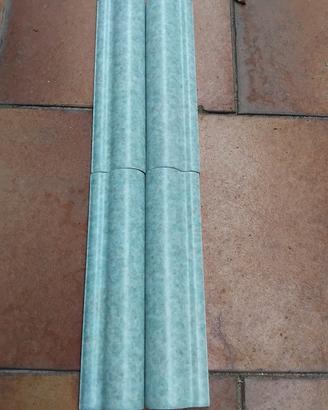 Listelli ceramica mezzo toro verde gocciolato 5×20